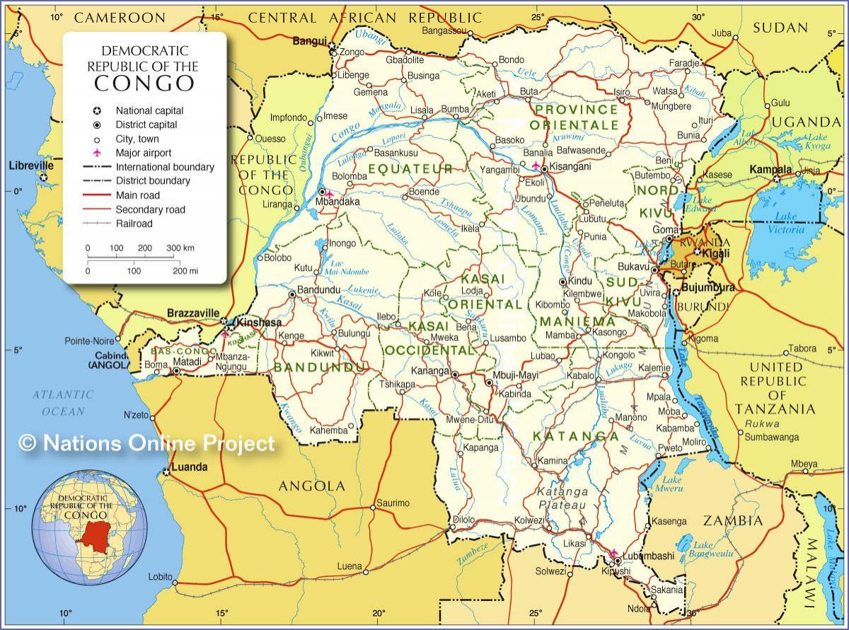 mapa demokratska republika konga